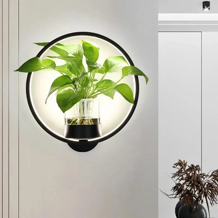Skanto | Botanische Wandleuchte - Wandlampe mit Pflanze für stilvolle Beleuchtung