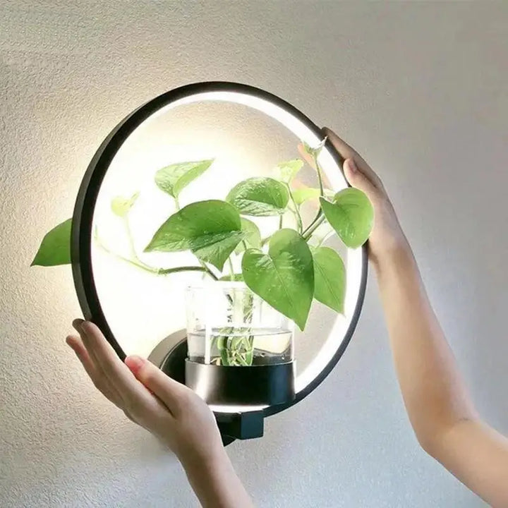Skanto | Botanische Wandleuchte - Wandlampe mit Pflanze für stilvolle Beleuchtung