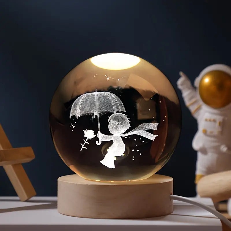 Skanto | SolarSphere – Kristall-Sonnensystem mit LED-Beleuchtung | Pädagogisches und dekoratives Geschenk