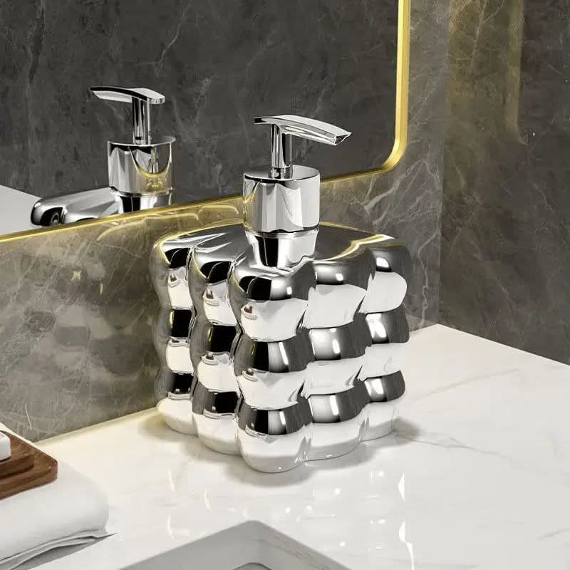 Skanto | Keramik-Seifenspender mit Blasendesign für Bad oder Küche