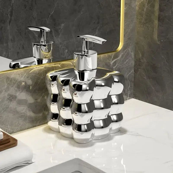 Skanto | Keramik-Seifenspender mit Blasendesign für Bad oder Küche