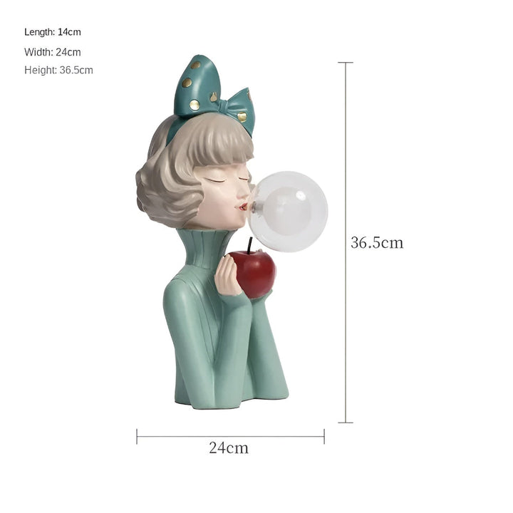 Skanto | BubbleFairies Tischlampe – Bezauberndes Quartett Cartoon-Mädchenfigur-Licht