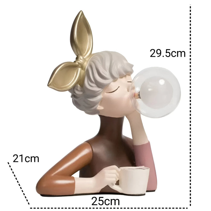 Skanto | BubbleFairies Tischlampe – Bezauberndes Quartett Cartoon-Mädchenfigur-Licht