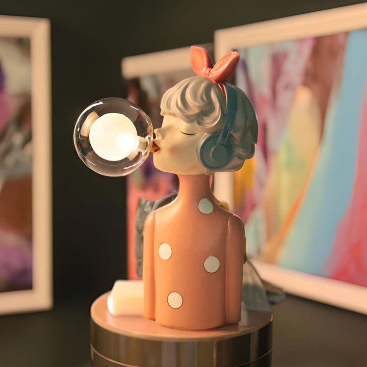 Skanto | BubbleFairies Tischlampe – Bezauberndes Quartett Cartoon-Mädchenfigur-Licht