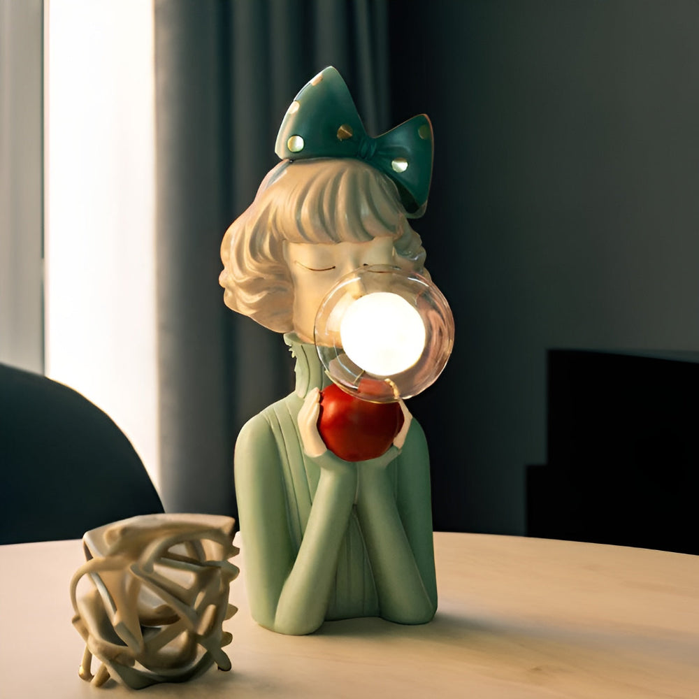 Skanto | BubbleFairies Tischlampe – Bezauberndes Quartett Cartoon-Mädchenfigur-Licht
