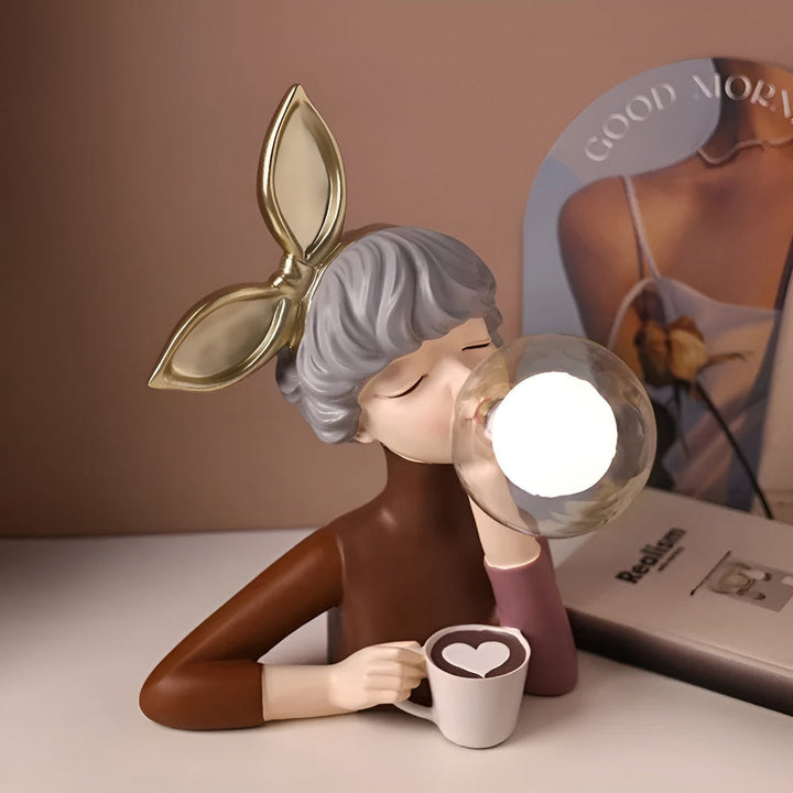 Skanto | BubbleFairies Tischlampe – Bezauberndes Quartett Cartoon-Mädchenfigur-Licht