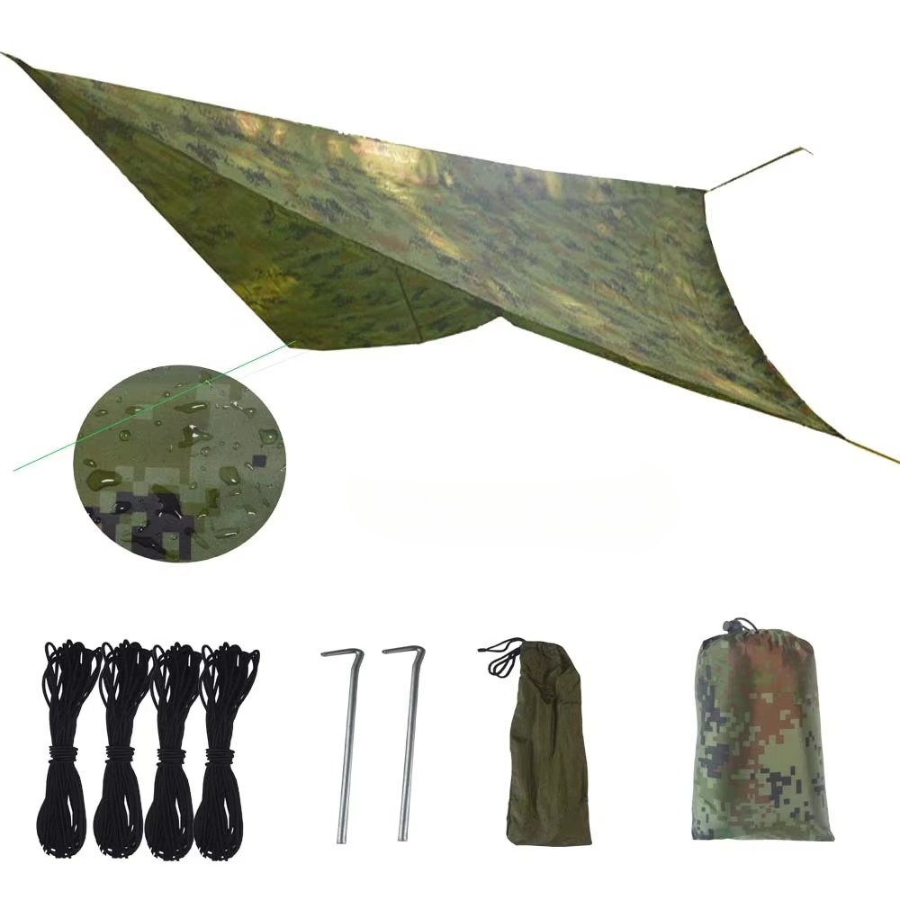 Skanto | 2-Personen Outdoor-Hängematte mit Moskitonetz – Tragbares Fallschirmstoff-Campingbett