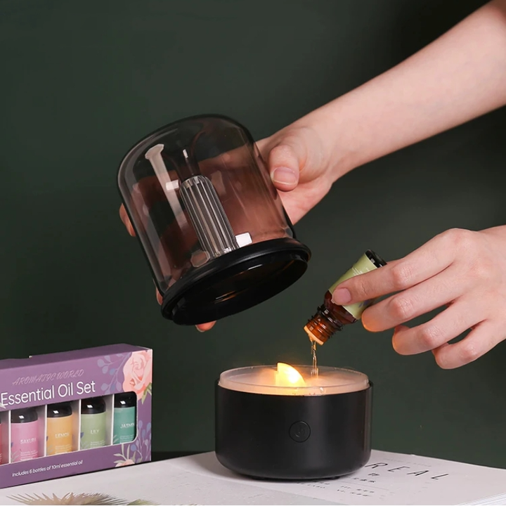 Skanto | Moderner LED-Diffusor mit Flammen- und Öleffekt