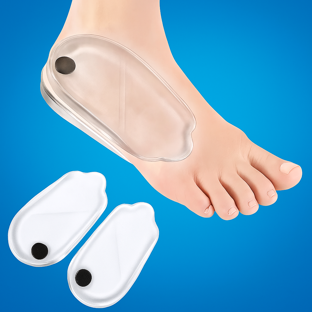 HeelGuard | Fersenschalen aus Silikongel – Linderung von Fersenschmerzen – Stoßdämpfendes Polster – Orthopädische Unterstützung für täglichen Komfort Skanto