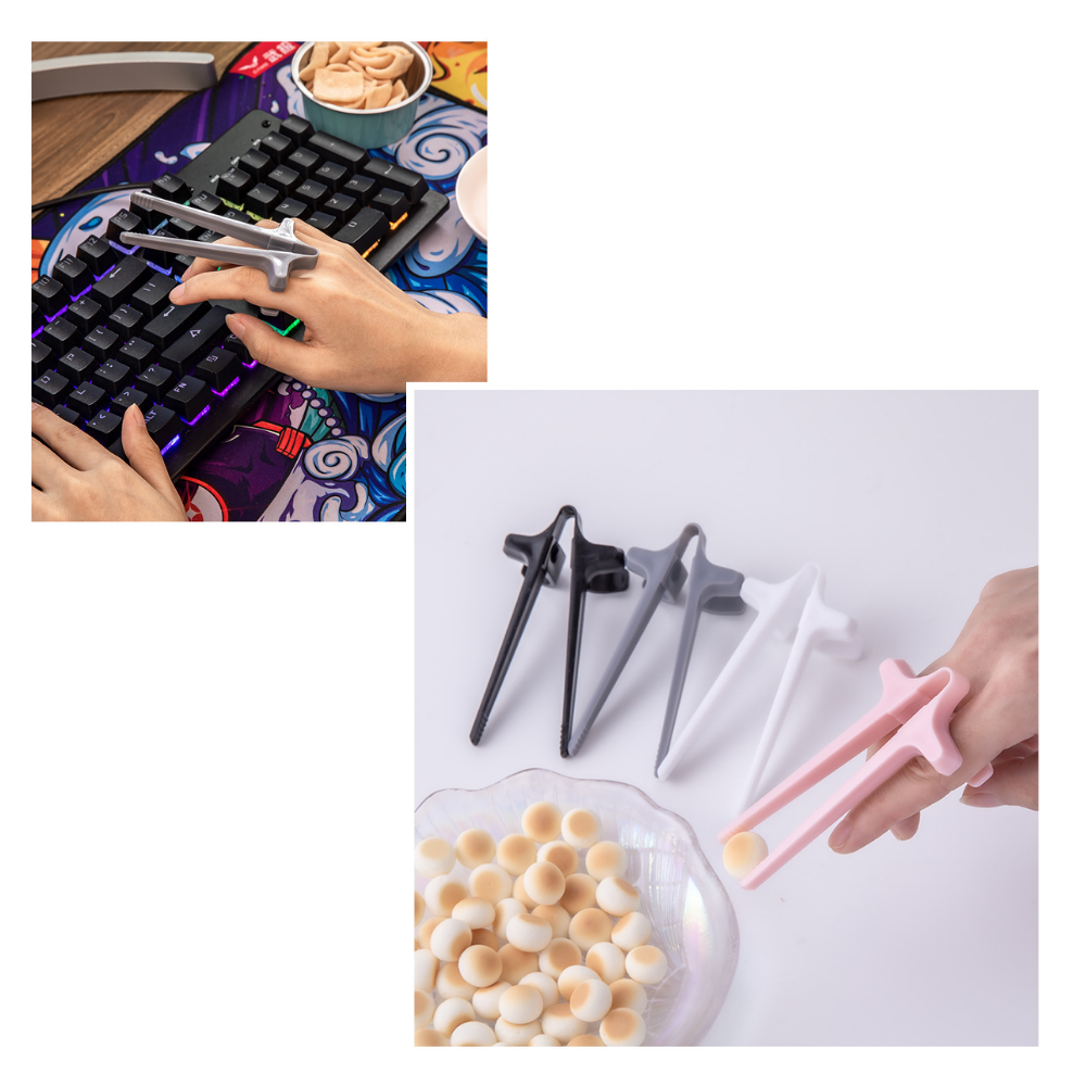 Ergonomische Finger-Essstäbchen