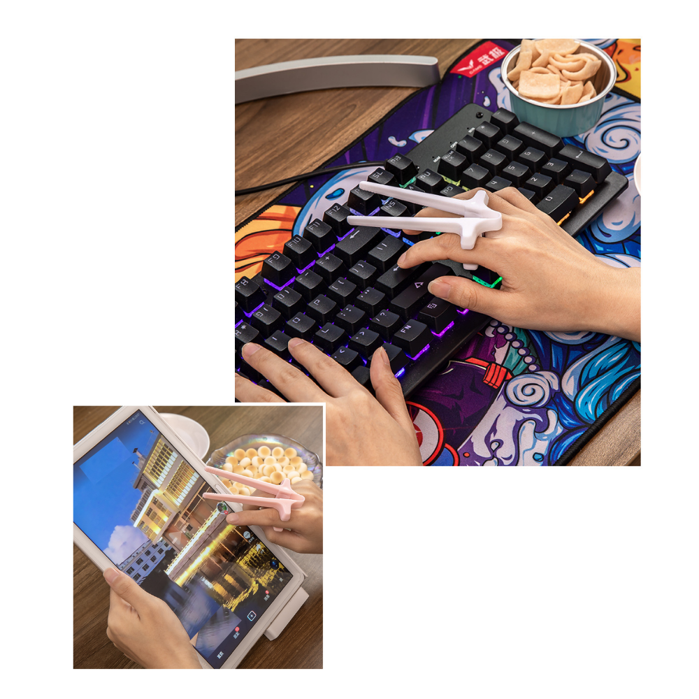 Ergonomische Finger-Essstäbchen