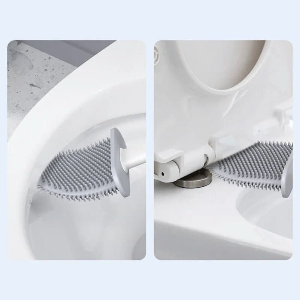 Skanto | Hygienische Silikon-Toilettenbürste mit Wandhalterung