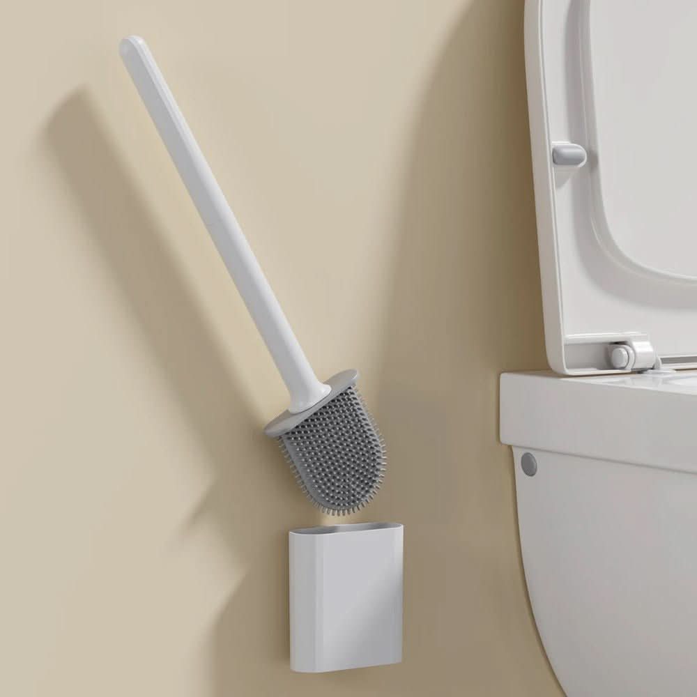 Skanto | Hygienische Silikon-Toilettenbürste mit Wandhalterung