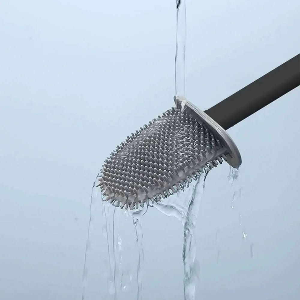 Skanto | Hygienische Silikon-Toilettenbürste mit Wandhalterung