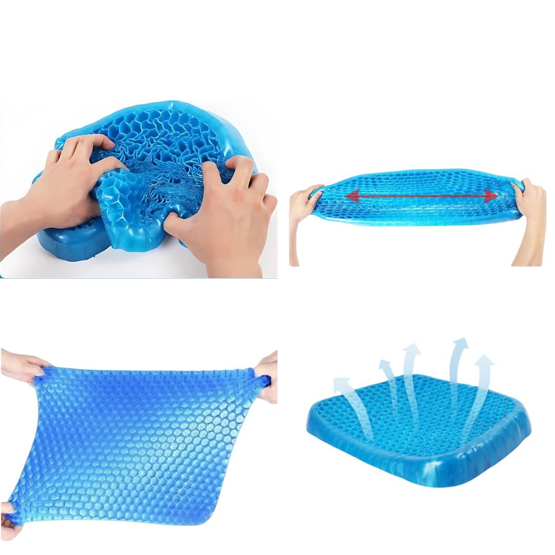 Skanto | GelRelax Sitzkissen – Orthopädisches Gel-Sitzkissen zur Druckentlastung und für Komfort