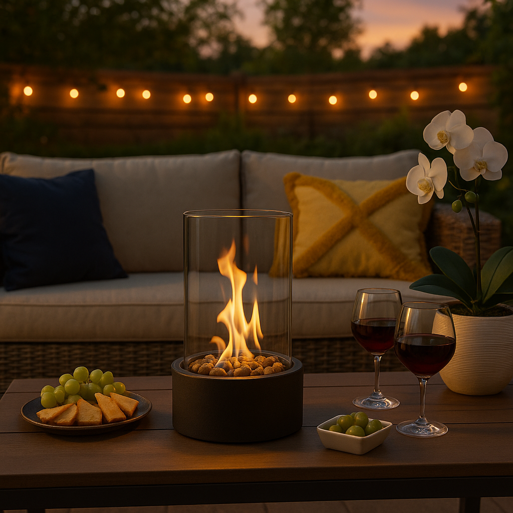 Skanto | Rauchfreier Tisch-Bioethanol-Kamin – Echte Flammen mit skandinavischem Design