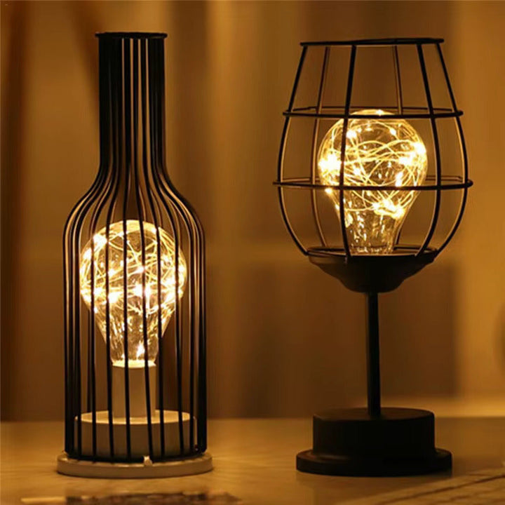 Skanto | Lumineux Kabelloses Ambiente-Lampen-Set – 3 einzigartige, von Wein inspirierte LED-Tischlampen
