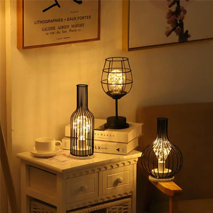 Skanto | Lumineux Kabelloses Ambiente-Lampen-Set – 3 einzigartige, von Wein inspirierte LED-Tischlampen