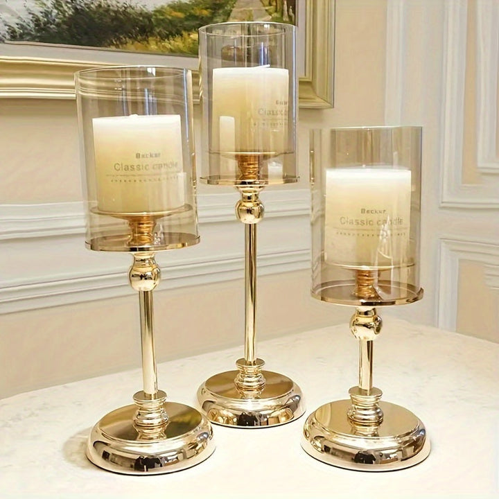 Skanto | NuptialGlow - Retro Luxe Hochzeitskerzenhalter-Set