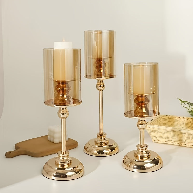 Skanto | NuptialGlow - Retro Luxe Hochzeitskerzenhalter-Set