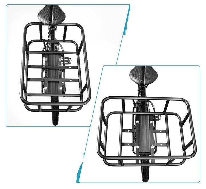 Skanto | Robuster hinterer Fahrradkorb mit Gepäckträger – Großer Metall-Fahrradträger für Einkäufe, Pendler & E-Bikes