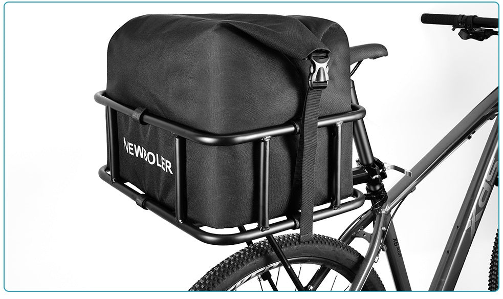 Skanto | Robuster hinterer Fahrradkorb mit Gepäckträger – Großer Metall-Fahrradträger für Einkäufe, Pendler & E-Bikes