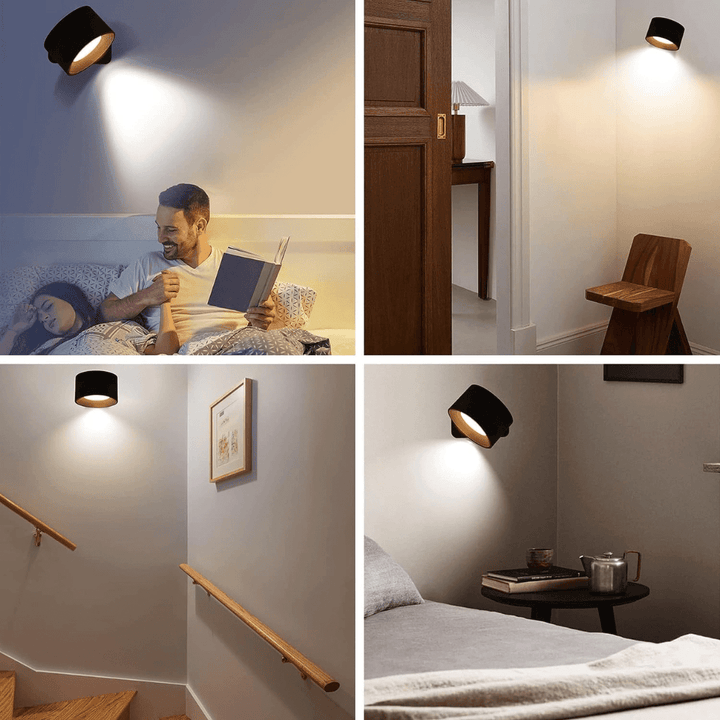 Skanto | 360° Kabellose wiederaufladbare Wandlampe | Vielseitige LED-Beleuchtungslösung
