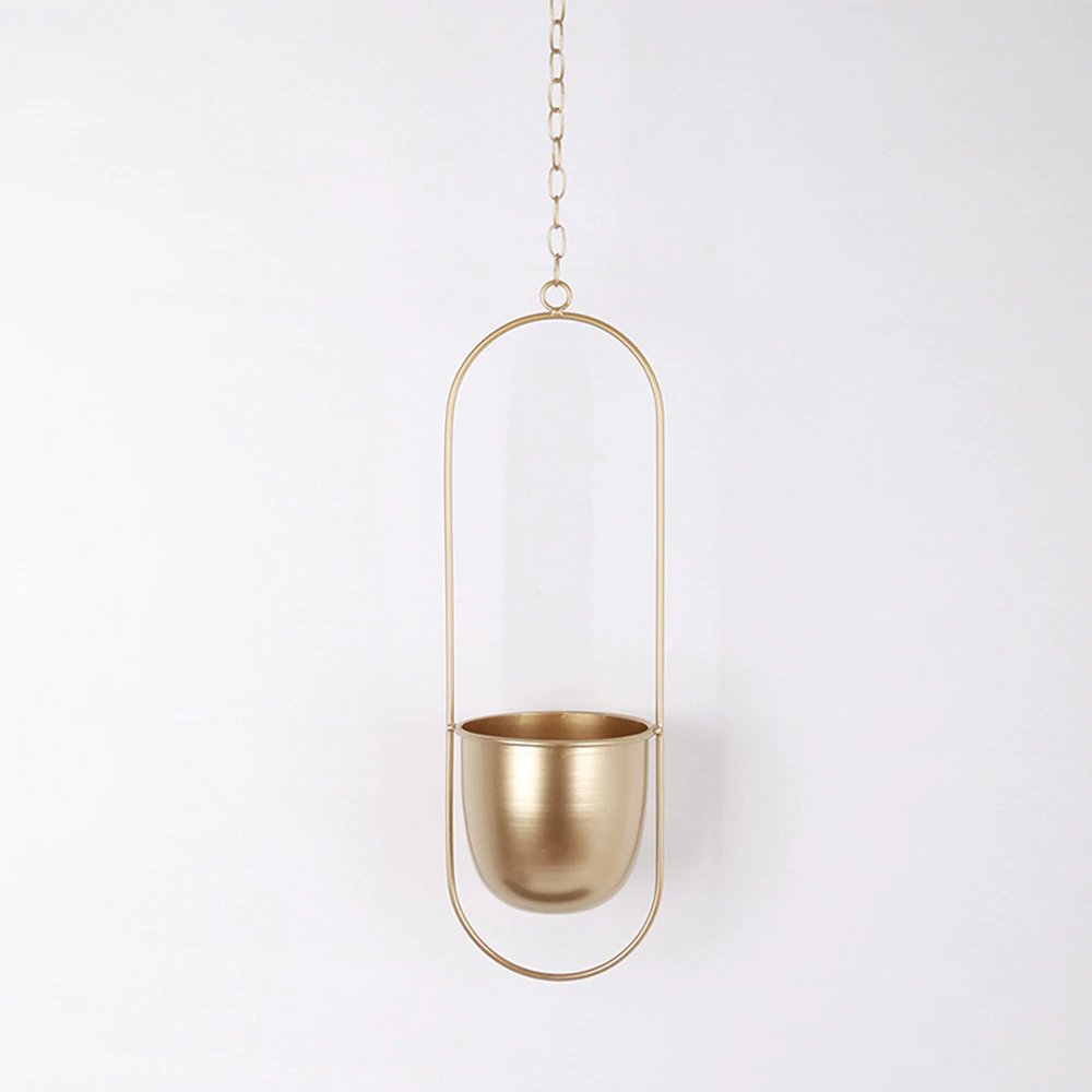 Skanto | DecoBloom Hängepflanzer – Eleganter Pflanzer aus Metall mit Kette für Innen- und Außenbereich