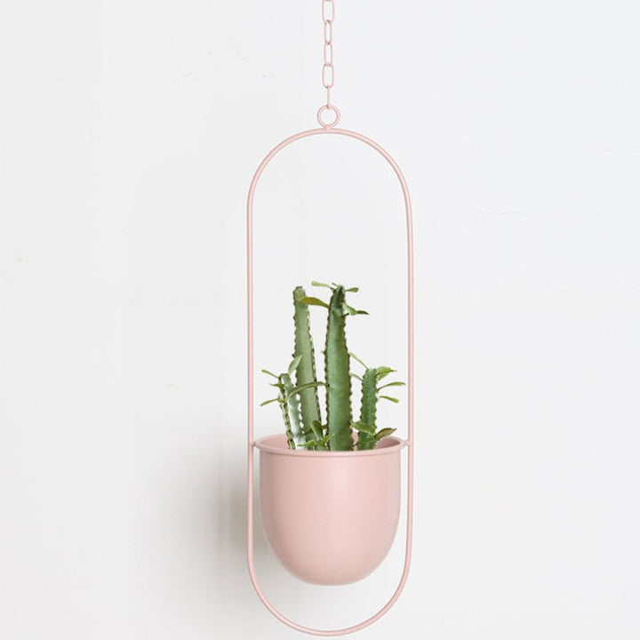 Skanto | DecoBloom Hängepflanzer – Eleganter Pflanzer aus Metall mit Kette für Innen- und Außenbereich