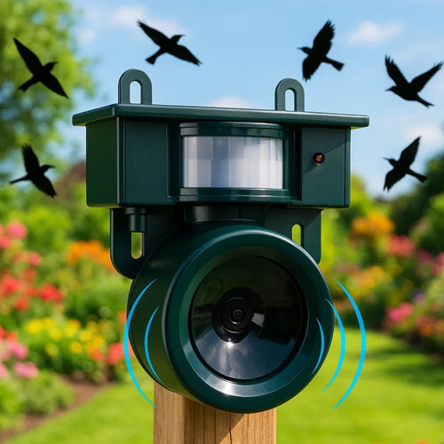 Skanto | TerraGuard – Wetterfester Solar-Vogelschreck mit PIR-Bewegungssensor und natürlicher Klangabschreckung