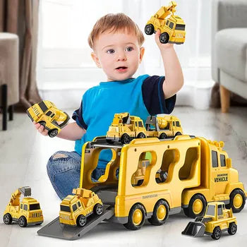Skanto | Doppelstock-Spielzeug-LKW mit Mini-Autos und Musik