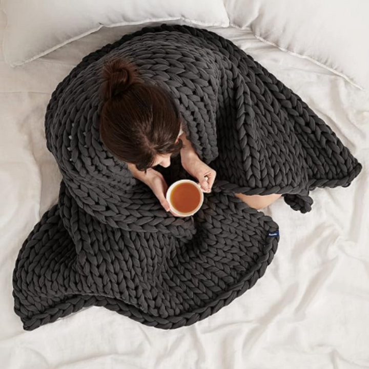 Skanto | Skanto Dreamblanket Gewichtsdecke – Gesteppte Decke aus Bio-Baumwolle zur Entspannung und Stresslinderung