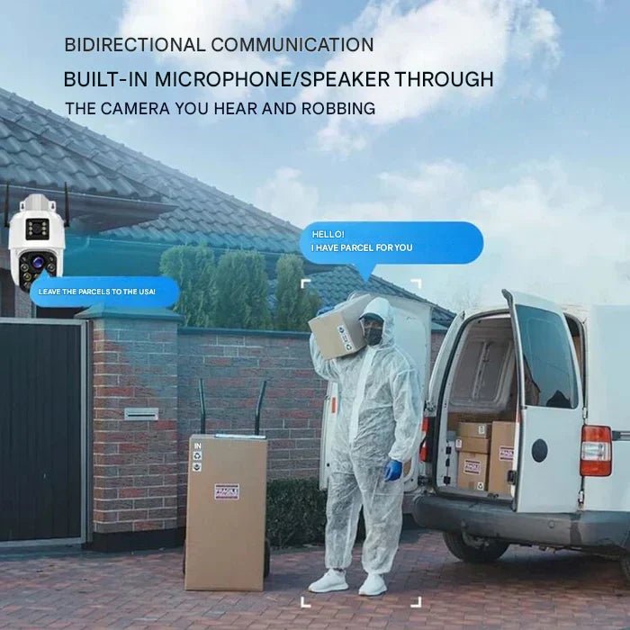 Skanto | DualGuard Solar 4K – Kabellose Überwachungskamera mit Solarpanel und 360°-App-Steuerung