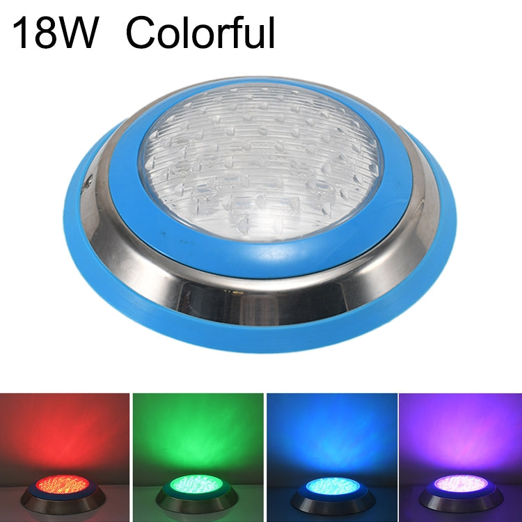 Skanto | 18W LED-Unterwasser-Schwimmbadleuchte aus Edelstahl zur Wandmontage, Landschafts-Unterwasserleuchte (Buntes Licht)