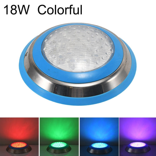 Skanto | 18W LED-Unterwasser-Schwimmbadleuchte aus Edelstahl zur Wandmontage, Landschafts-Unterwasserleuchte (Buntes Licht)