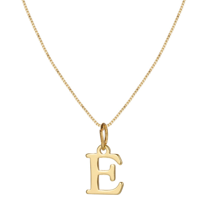 Skanto | 14k Minimale Serifen-Initialen-Halskette