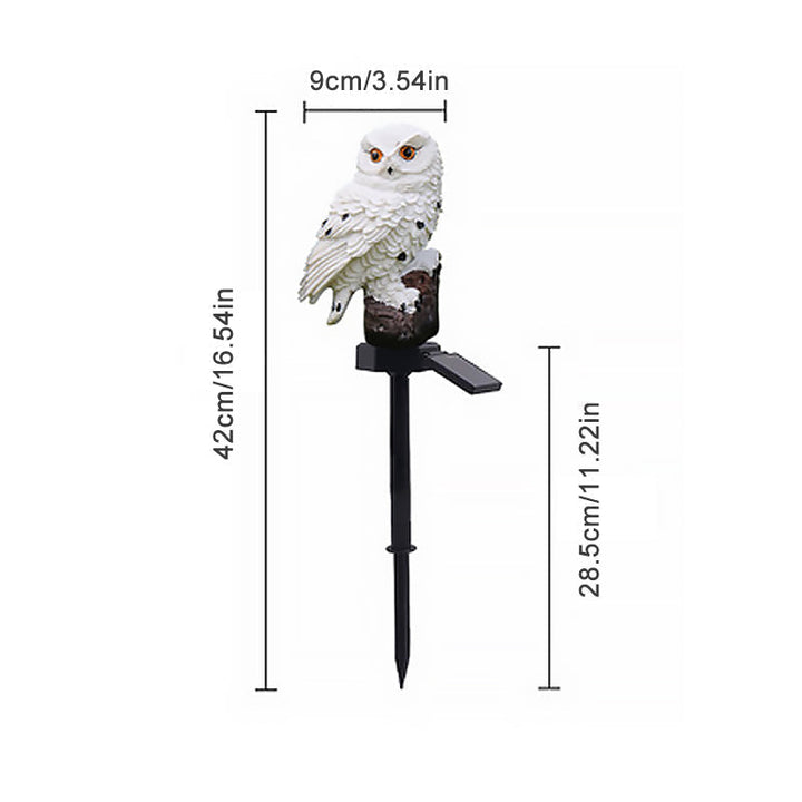 Uhu Papagei Statue LED Solarleuchte Outdoor Wasserdichte Rasenlampe | Skanto