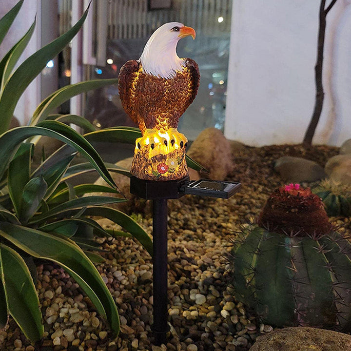 Uhu Papagei Statue LED Solarleuchte Outdoor Wasserdichte Rasenlampe | Skanto