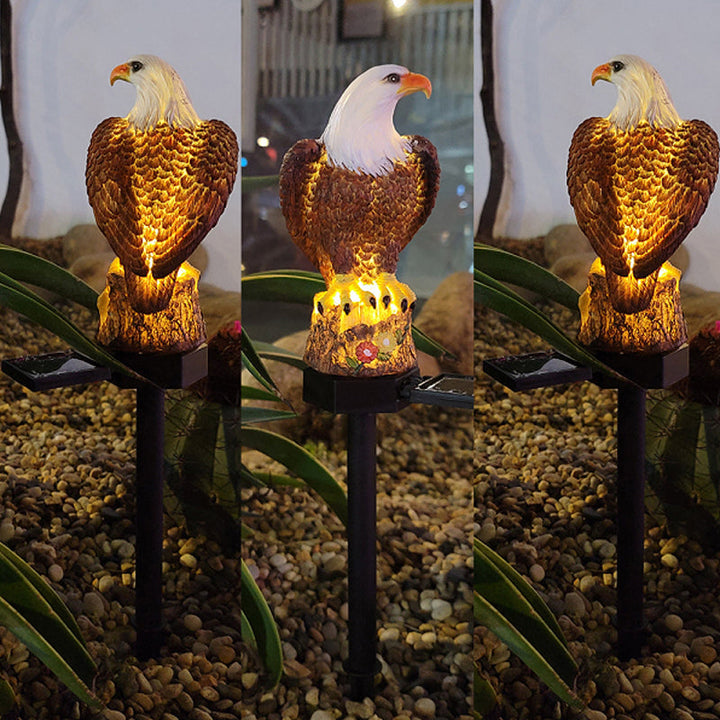 Uhu Papagei Statue LED Solarleuchte Outdoor Wasserdichte Rasenlampe | Skanto