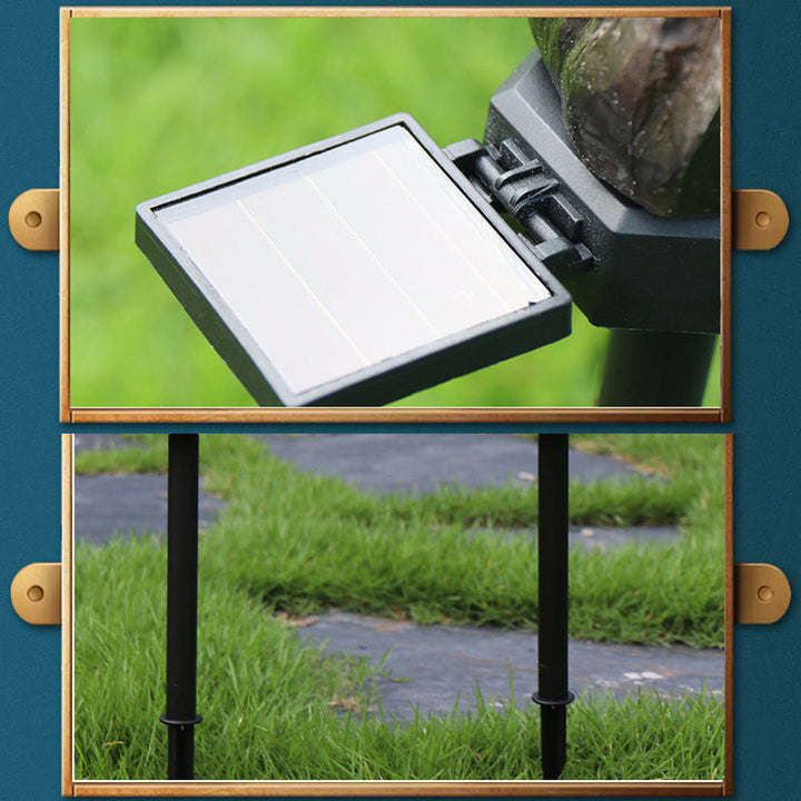 Uhu Papagei Statue LED Solarleuchte Outdoor Wasserdichte Rasenlampe | Skanto