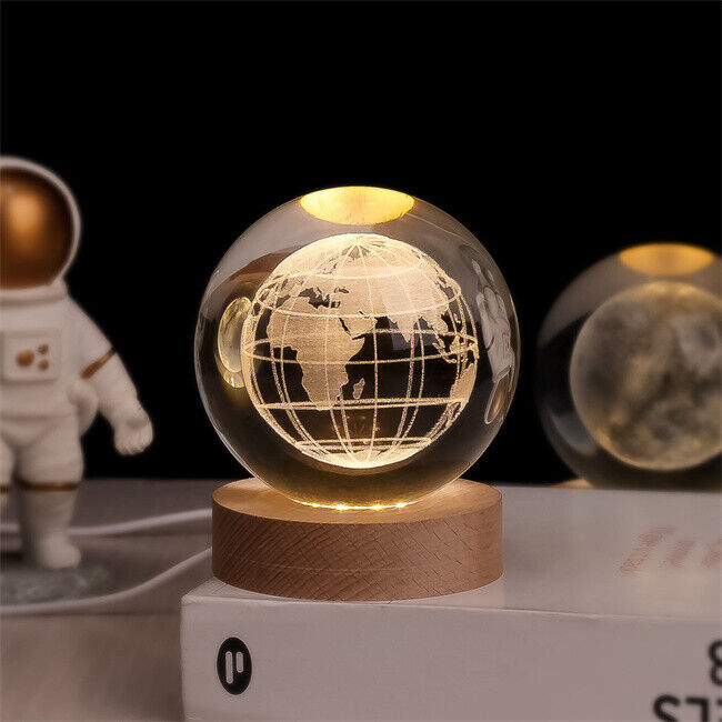 Skanto | SolarSphere – Kristall-Sonnensystem mit LED-Beleuchtung | Pädagogisches und dekoratives Geschenk
