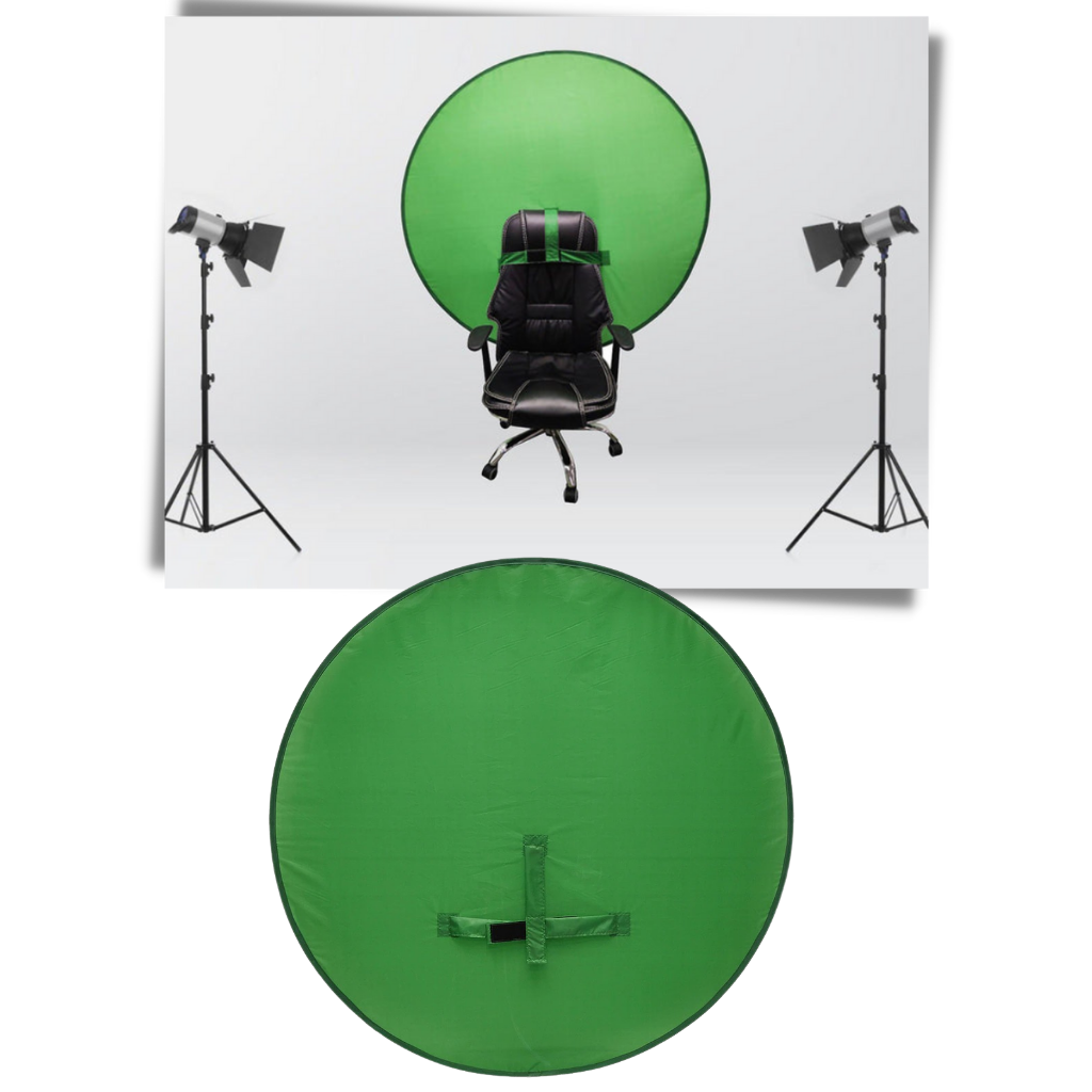 Faltbarer Green Screen für Stuhl