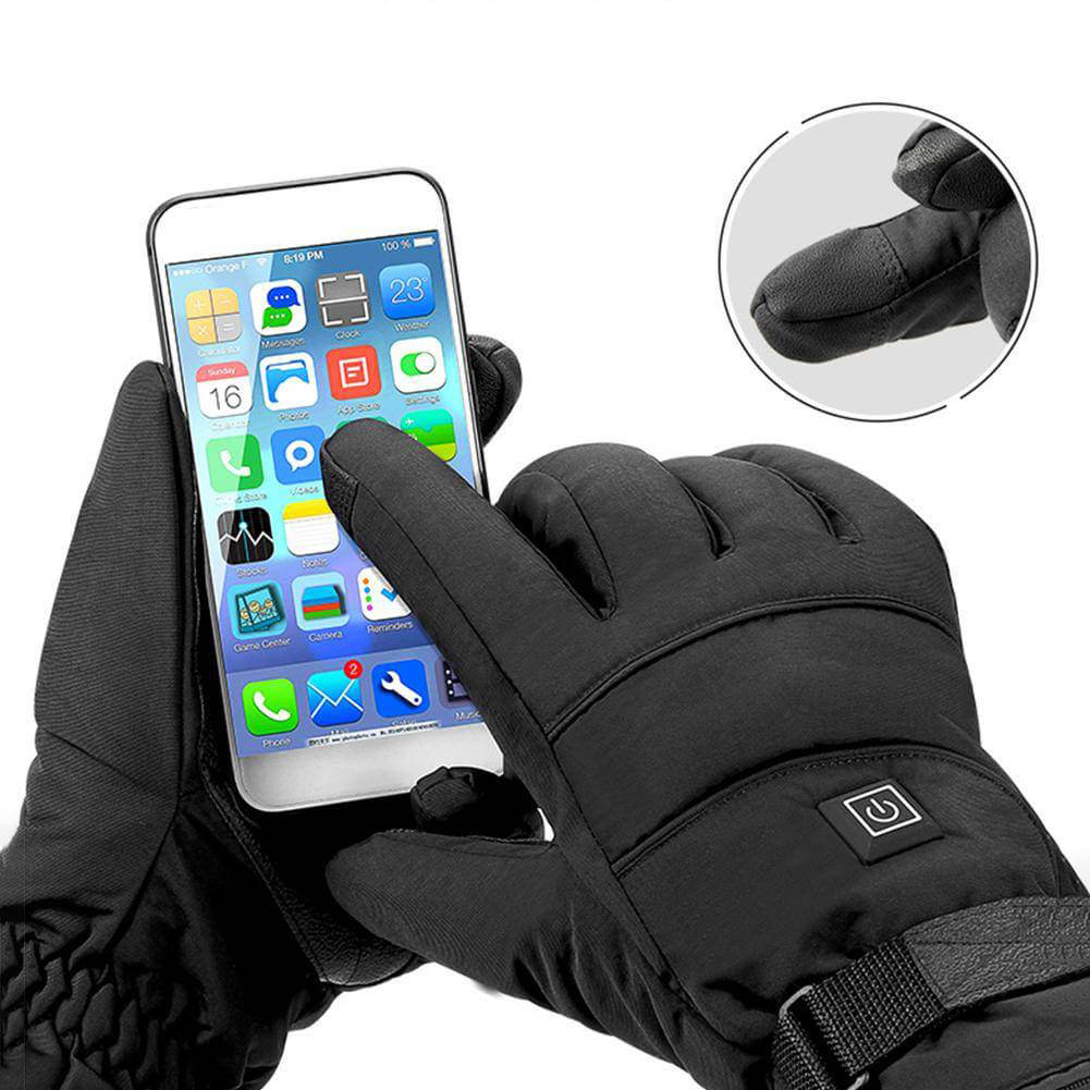 Skanto | ThermoGrip Beheizte Handschuhe – Wasserdichte Unisex-Handschuhe mit 3 Heizstufen und Touchscreen-Funktion