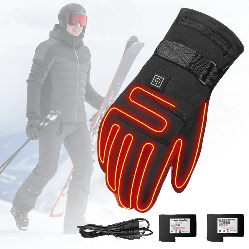 Skanto | ThermoGrip Beheizte Handschuhe – Wasserdichte Unisex-Handschuhe mit 3 Heizstufen und Touchscreen-Funktion