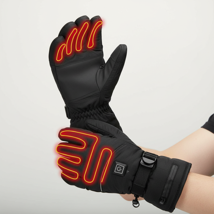 Skanto | ThermoGrip Beheizte Handschuhe – Wasserdichte Unisex-Handschuhe mit 3 Heizstufen und Touchscreen-Funktion