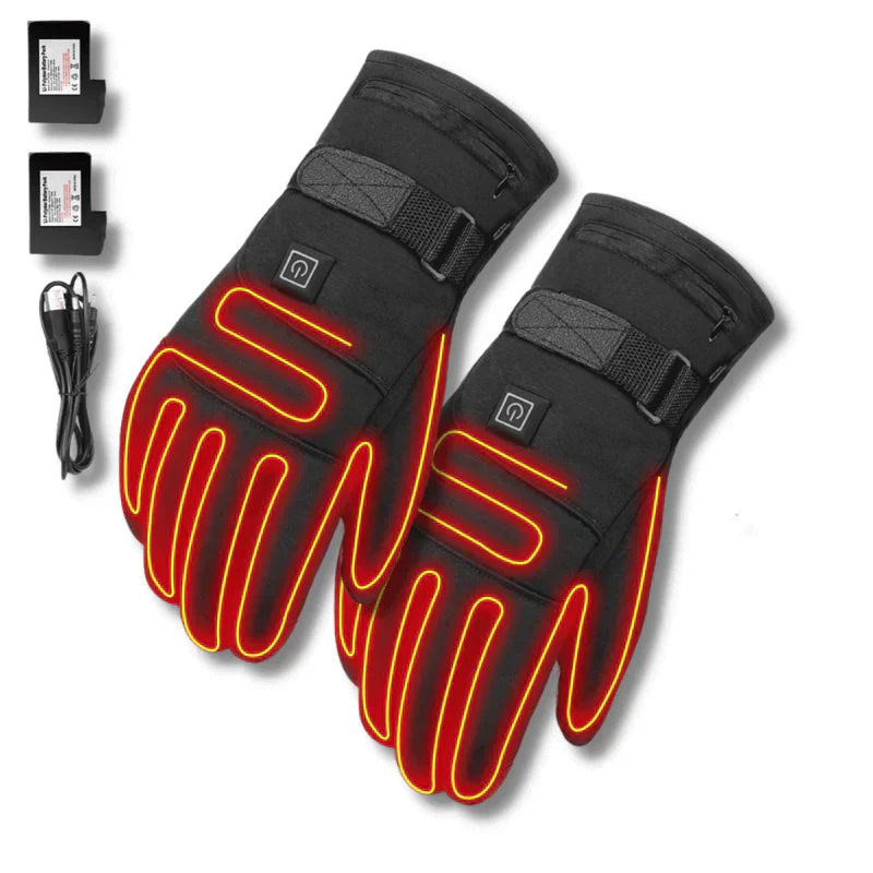 Skanto | ThermoGrip Beheizte Handschuhe – Wasserdichte Unisex-Handschuhe mit 3 Heizstufen und Touchscreen-Funktion