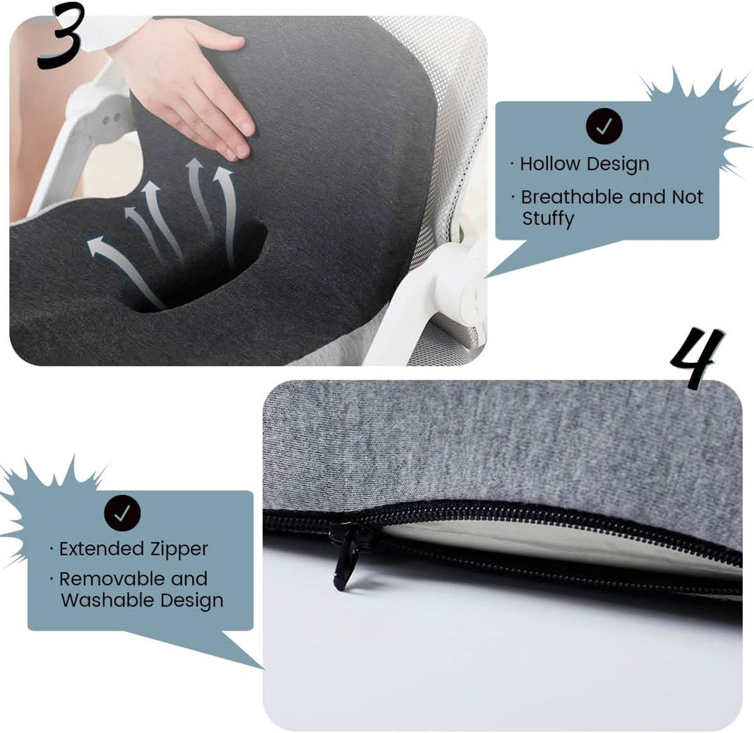 Ergonomisches Sitzkissen mit Lendenwirbelstütze