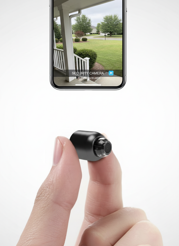 2er-Pack Mini-WiFi-Sicherheitskamera | 1080P HD, 140° Weitwinkel, Nachtsicht, Bewegungserkennung (32GB SD enthalten)