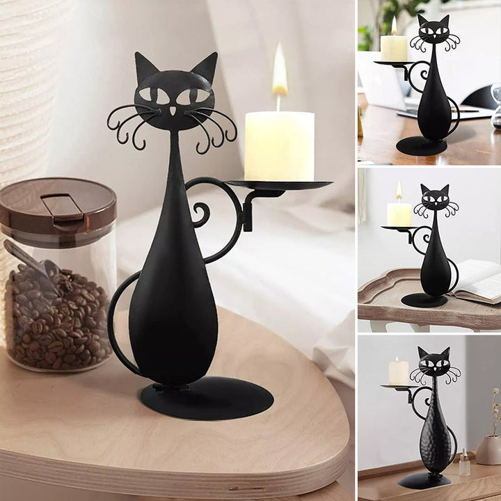 Kerzenhalter Schwarze Katze | Skanto