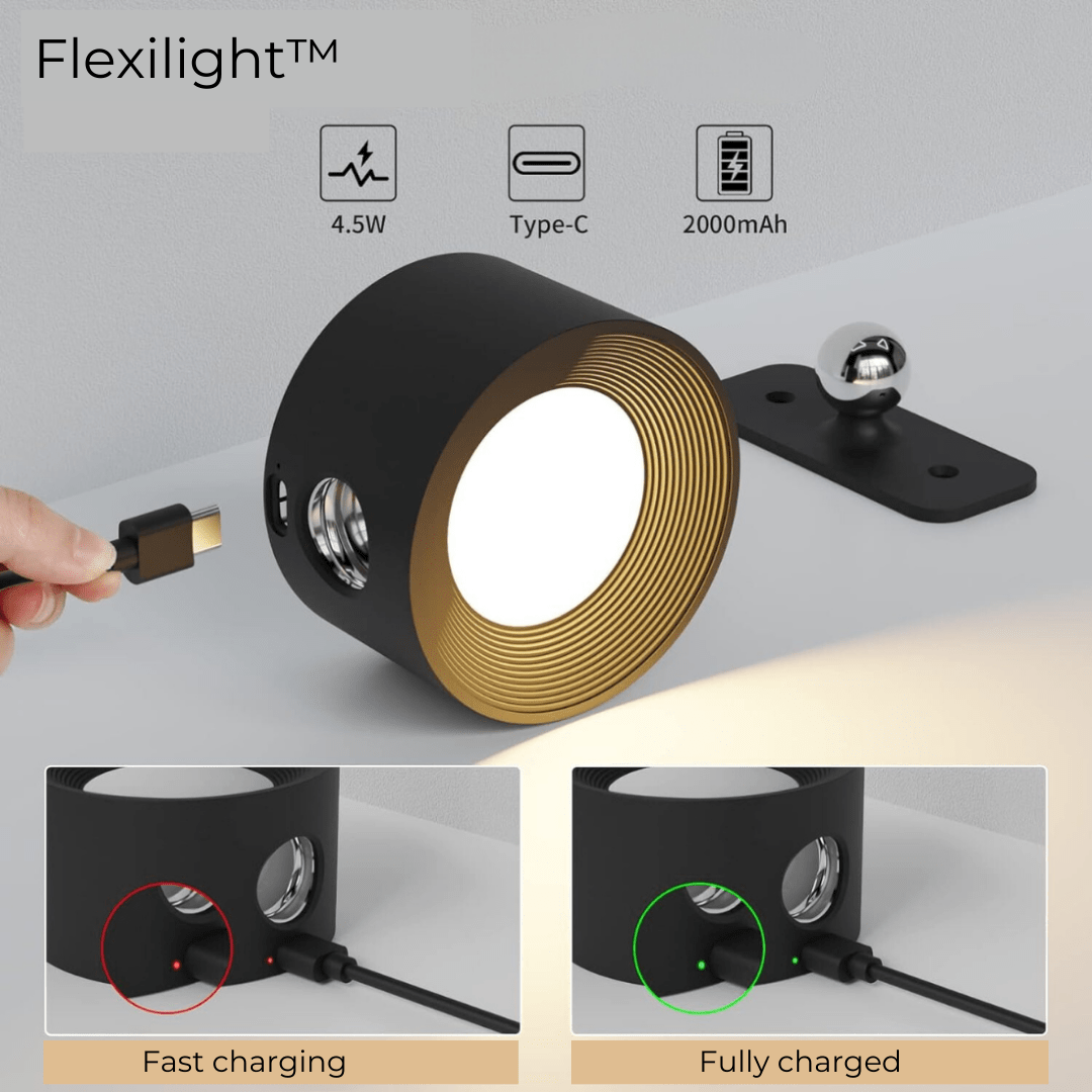 Skanto | Kabellose wiederaufladbare 360°-Wandleuchte | Energiesparende LED, Touch-Steuerung & vielseitige Heimbeleuchtung